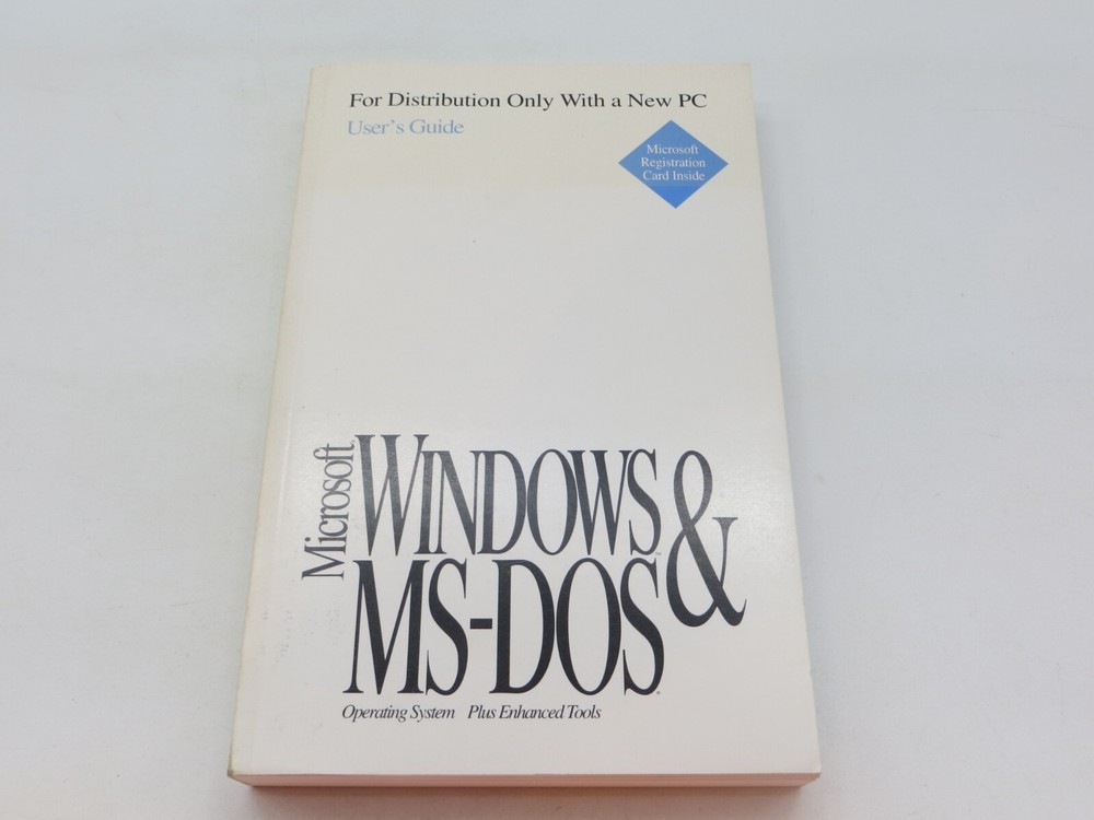 MICROSOFT WINDOWS & MS-DOS 6 User's Guide 1993 computer book vtg