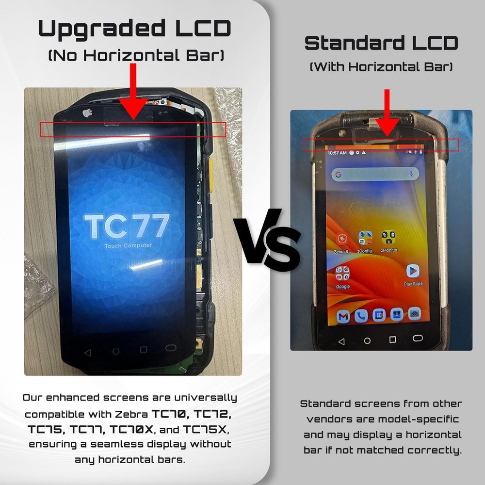 New LCD Touch Display Digitizer Replacement for ZEBRA TC77 Screen