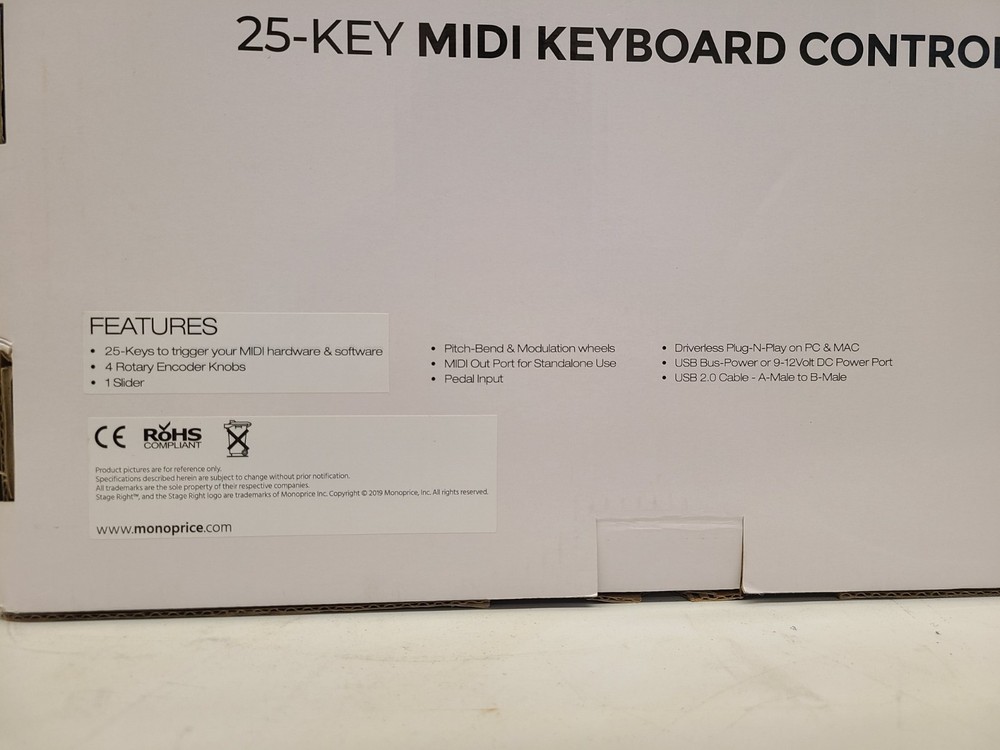 Stage Right By Monoprice 25-Key Midi Keyboard Controller