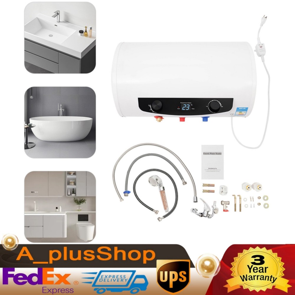 1500W Instant Electric Hot Water Heater Tankless Bathroom Shower Whole House