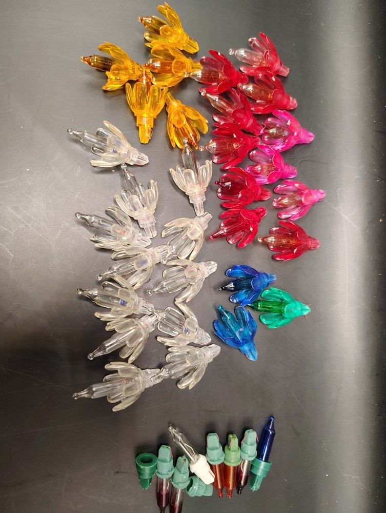 Replacement Tulip Christmas Bulbs Untested Multiple Colors