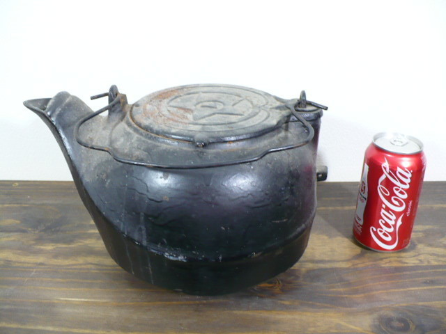 Antique Cast Iron 20 Cup Coffee / Tea pot for display only