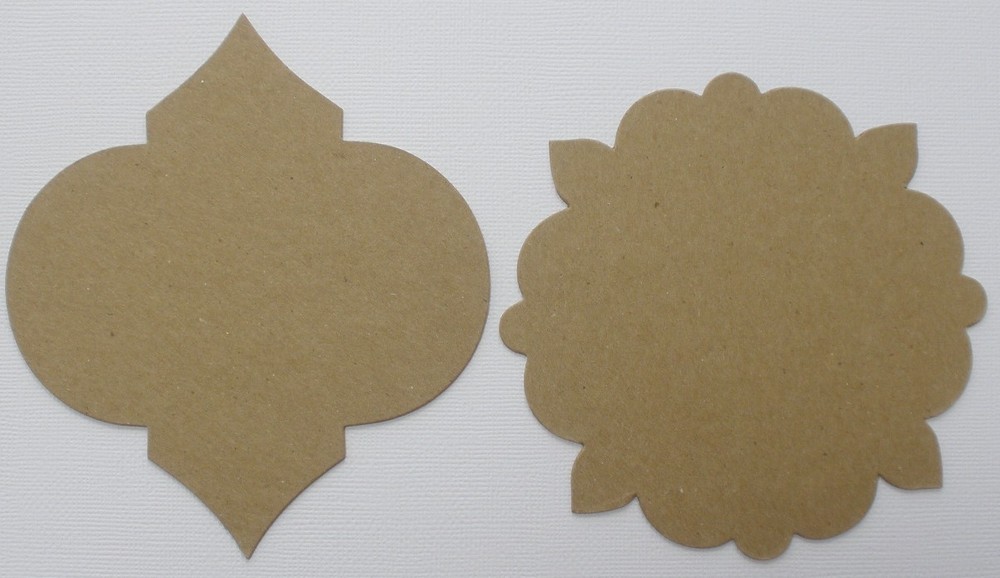 {4} VARIETY PACK: Ornate Notes - Labels / Mat Frames - Bare Chipboard Die Cuts