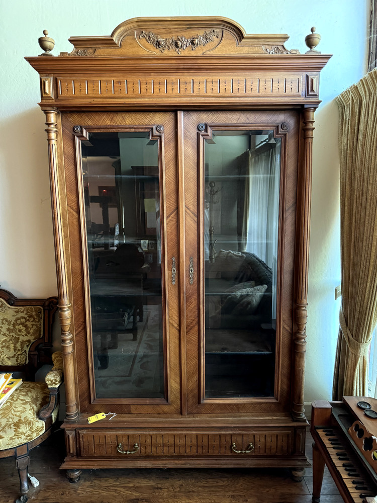 Antique mahogany bookcase 8ft tall