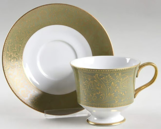 Sango China Versailles 3632 Footed Cup & Saucer