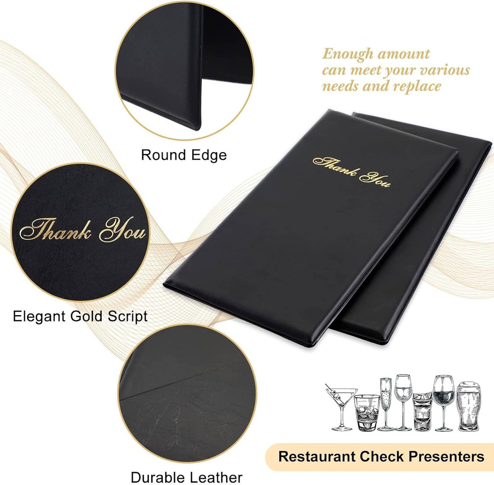 30 tarjetas de presentación de cheques para restaurantes