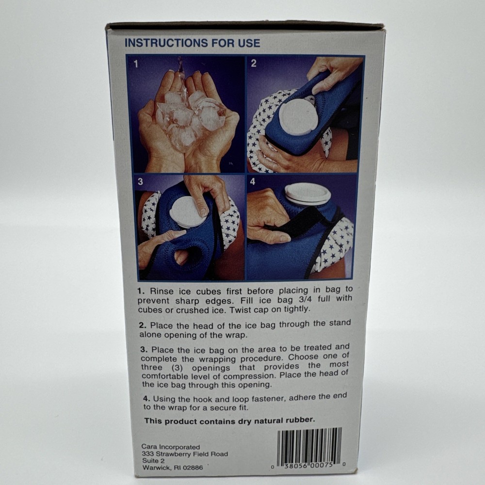 Cara Ice Bag Wrap Cold Therapy Compression System Neoprene Wrap with Hook