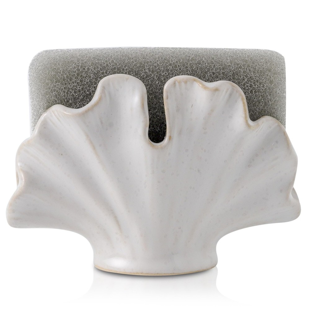 Ceramic Sponge Holder,Sponge Holder for Kitchen Sink,Compact Sink Caddy Organ...