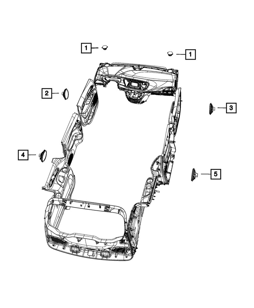 Genuine Mopar Speaker Right Front Dash Panel 5059062AB