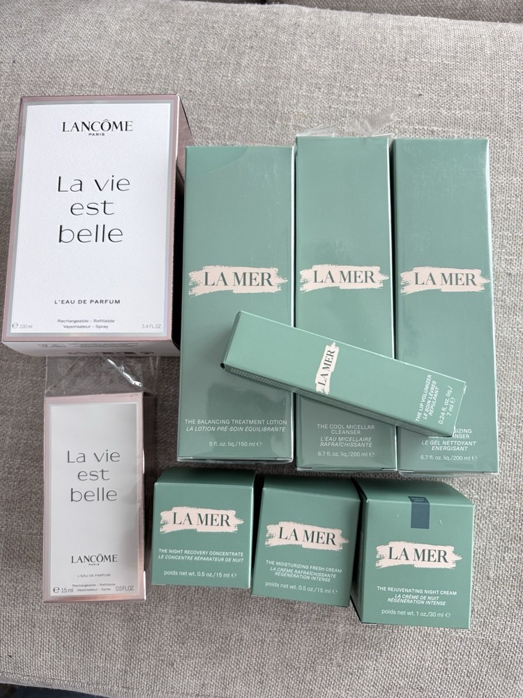 Authentic La Mer & Lancôme Empty Boxes Lot Packaging Bundle EMPTY BOXES ONLY