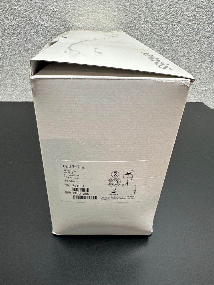 Sartorius Optifit Tip REF 791001 10-1000uL Optifit Tips One Case