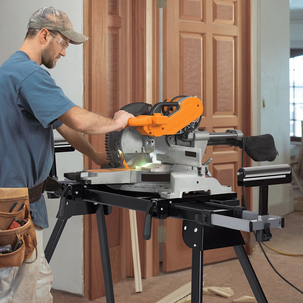 Foldable Compact Folding Miter Saw Stand with Quick Release Mounting Brackets US