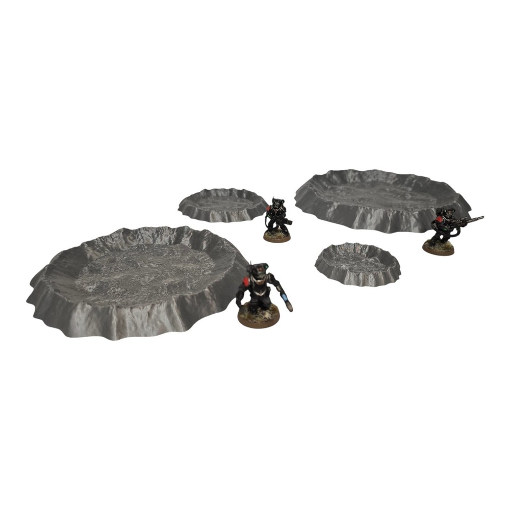 3D Printed Terrain Battlefield Blast Craters Set 2 Great For 40K / Kill Team