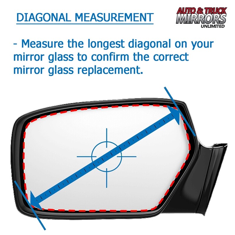 Mirror Glass For Chevy Tracker, Geo Tracker Passenger Side Replacement-Manual