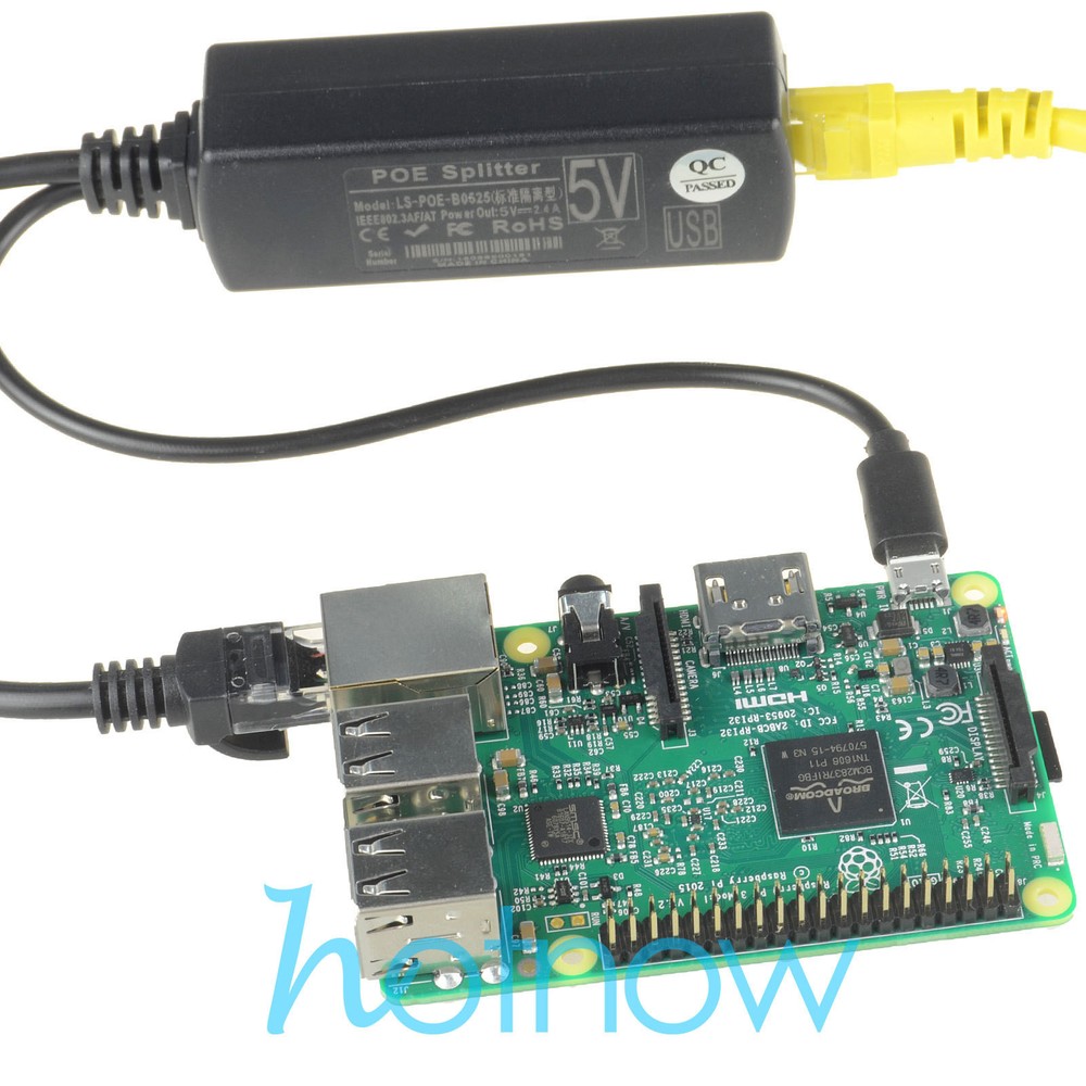 4pcs Gigabit Active PoE Splitter 5V Micro USB Raspberry Pi 3B Plus Jetson Nano