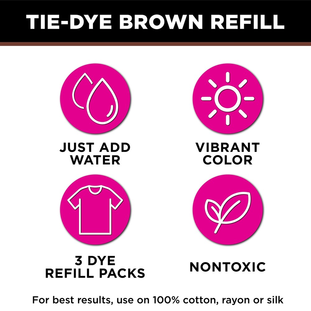 One-Step Tie-Dye Kit Dye Refill Packs Brown