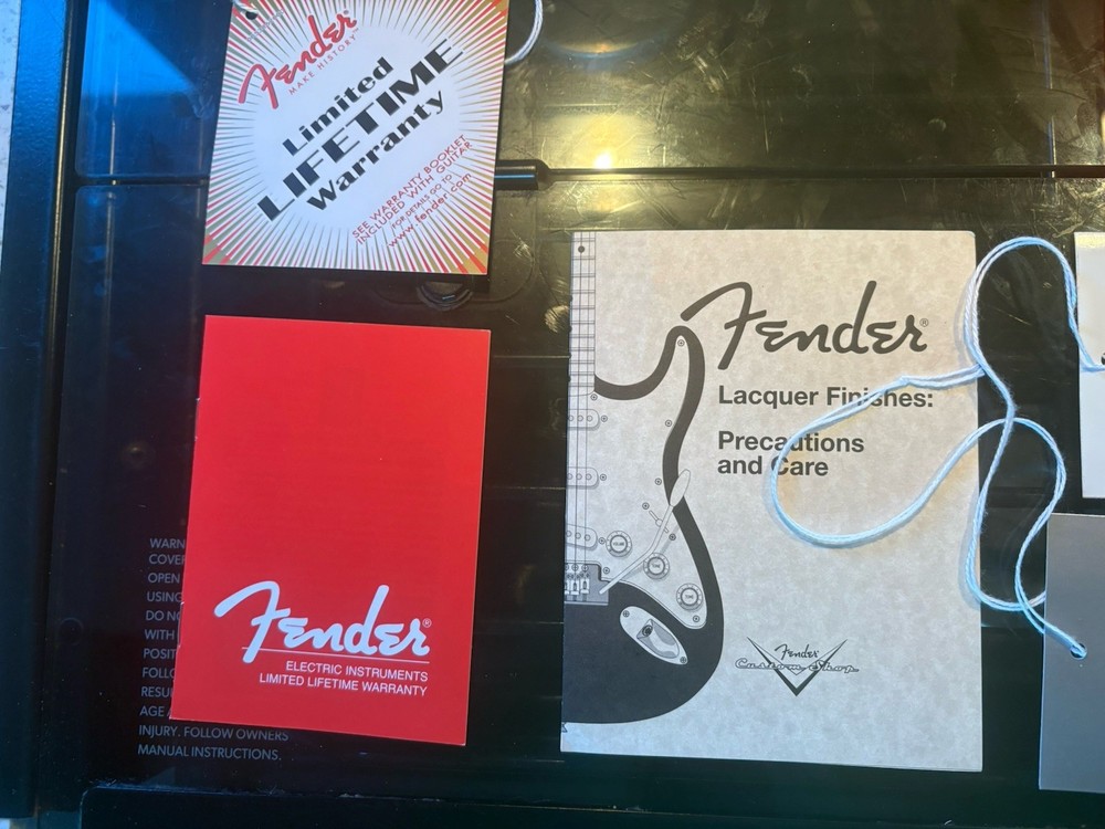 Fender Case Candy Manual Warranty Cloth Tags Care Instructions