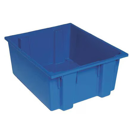 Quantum Storage Systems Snt225bl Stack & Nest Storage Container, 15 Gal, 23-1/2