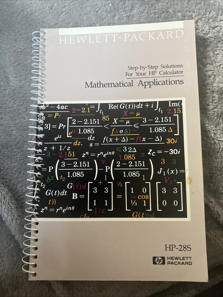 Hewlett-Packard Step-By-Step Solutions - Mathematical Applications - HP 28S ORIG