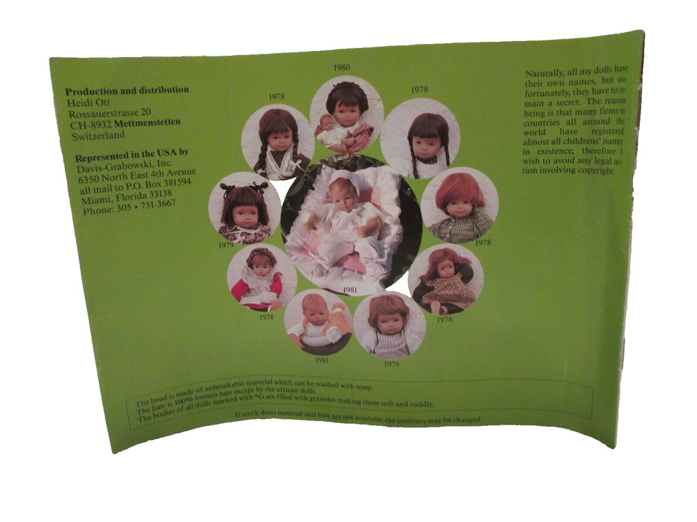 Vintage Heidi Ott Doll Catalog 1989