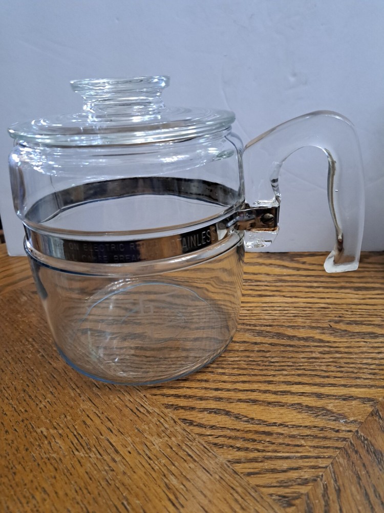 VINTAGE PYREX CLEAR GLASS PERCULATOR POT