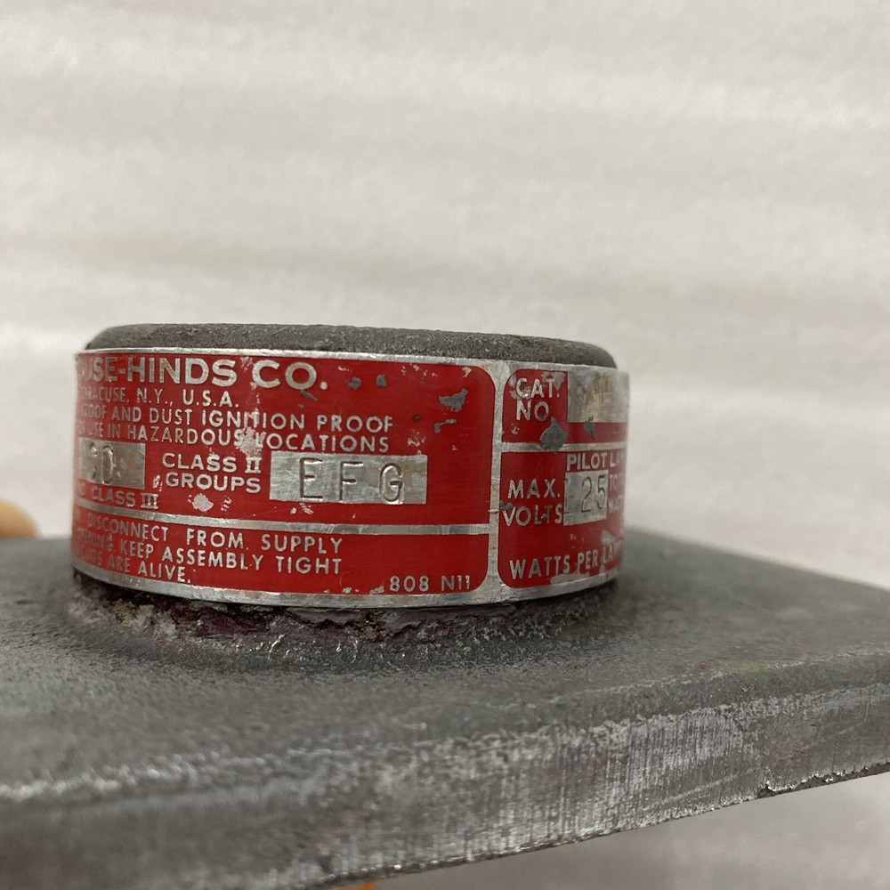 CROUSE HINDS CD-EFG EXPLOSION PROOF Replacement Cover Only