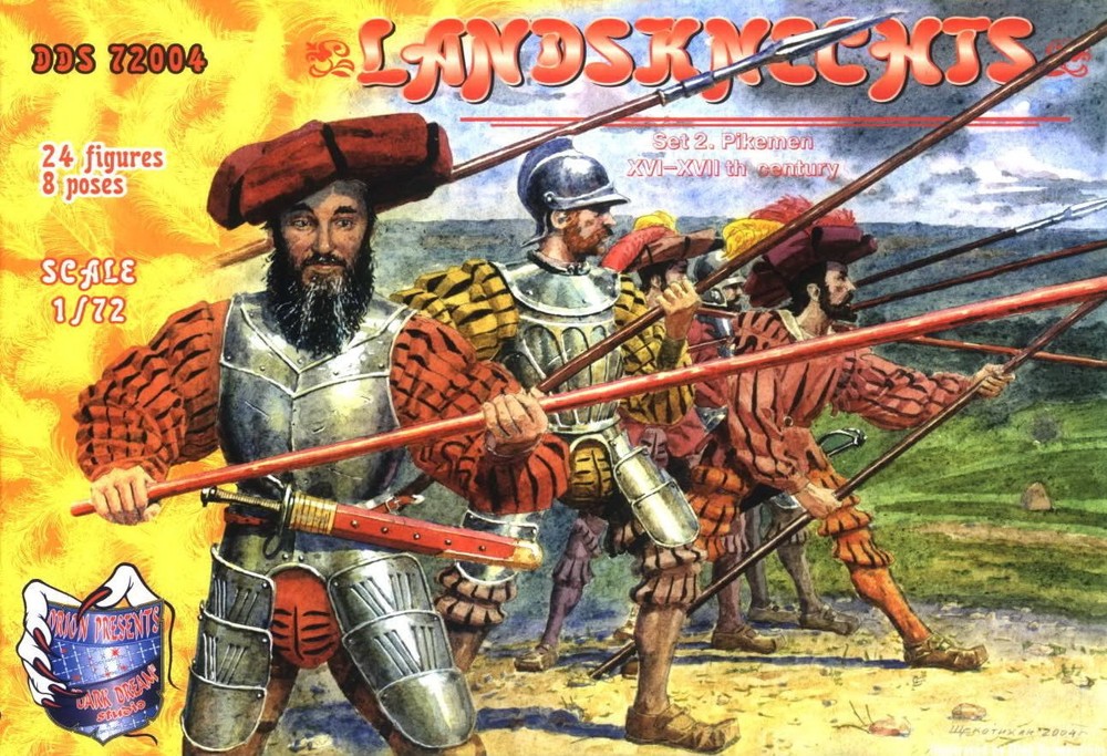 Dark Dream Studio (DDS) 1/72 72004 Landsknechts (Pikemen) (Set 2)