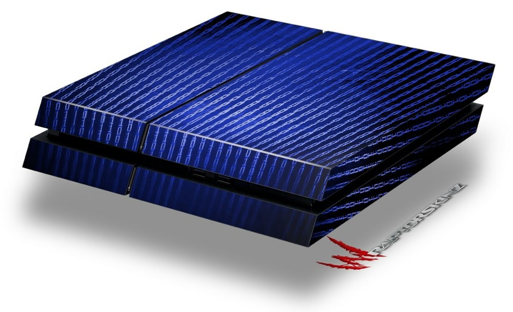 Skin for original PS4 Gaming Console Binary Rain Blue