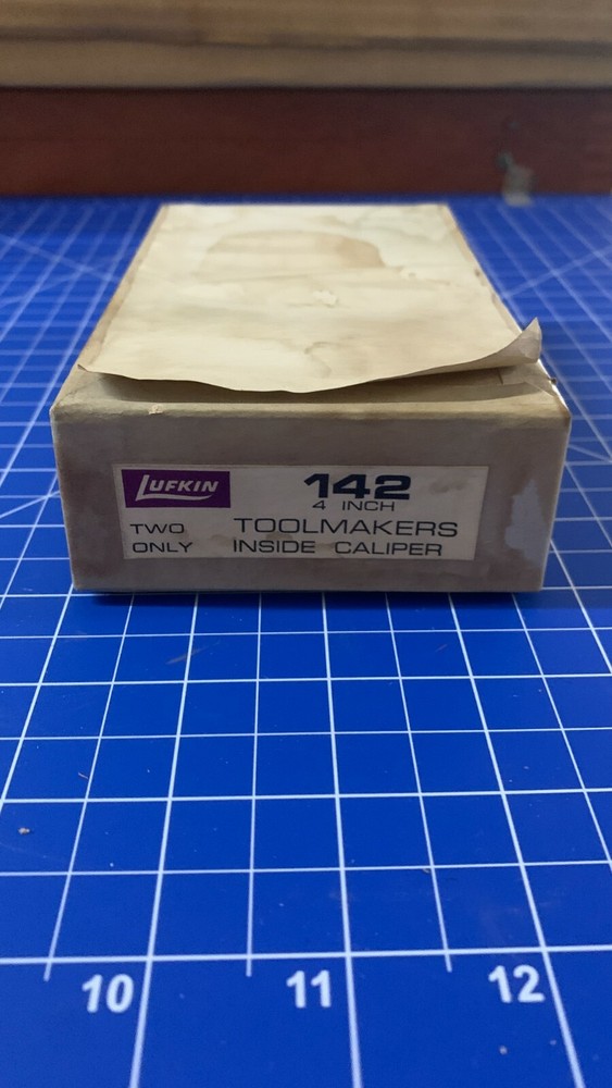 LUFKIN 142 4 in INSIDE CALIPERS Spring Solid Nut VINTAGE!!