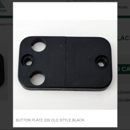 BUTTON PLATE 220 OLD STYLE BLACK # PH10-2-220