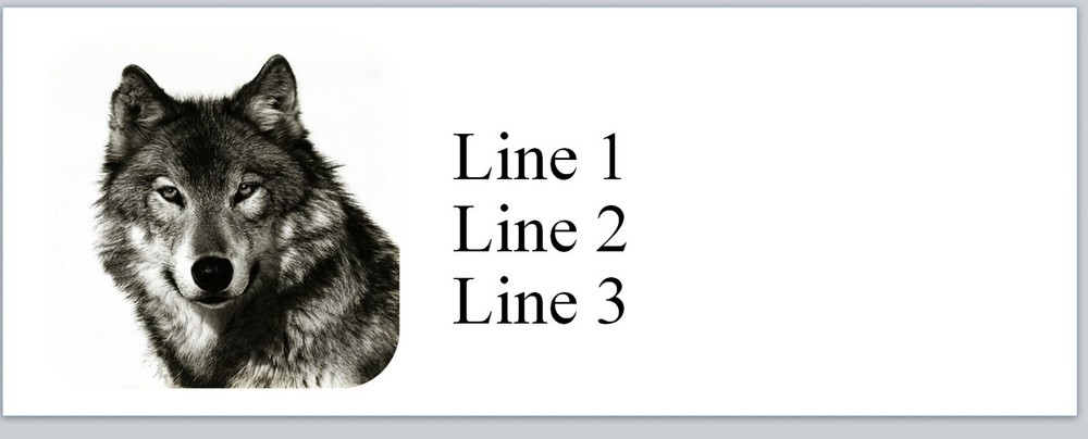 Personalized Address Labels Wolf (P 766)