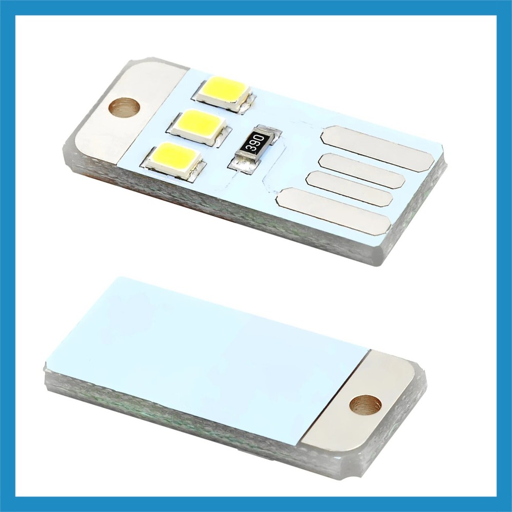 10 Ultra-Thin USB LED Mini Lamp Modules - for Emergencies, Night Light, Projects