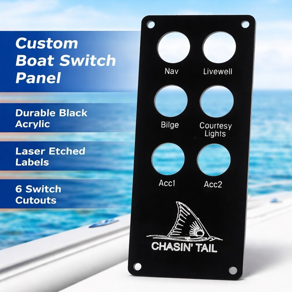 Custom Acrylic Boat Dash Panel Laser Cut Made to Order