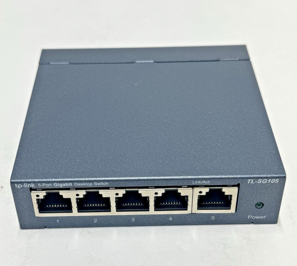 TP-Link TL-SG105 5-Port Gigabit Network Switch Untested No Power Cord