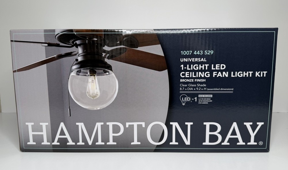 Hampton Bay 1 Light LED Ceiling Fan Light Kit