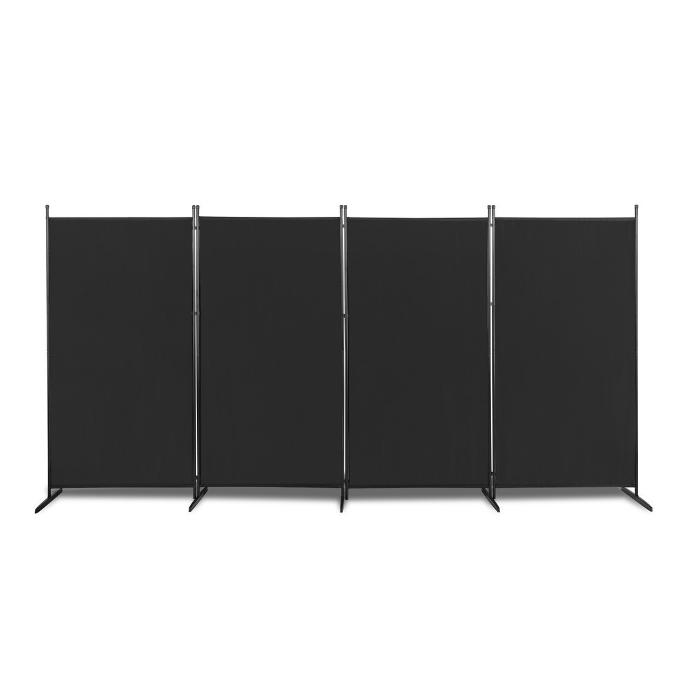 4 Panel Room Divider 6FT Folding Privacy Screen Wall Partition Home Office Black