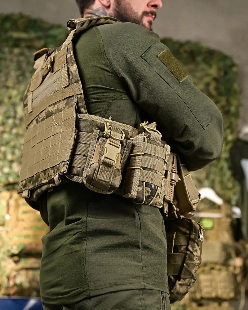 Plate carrier with 4 quick-release points frion pixel💛💙
