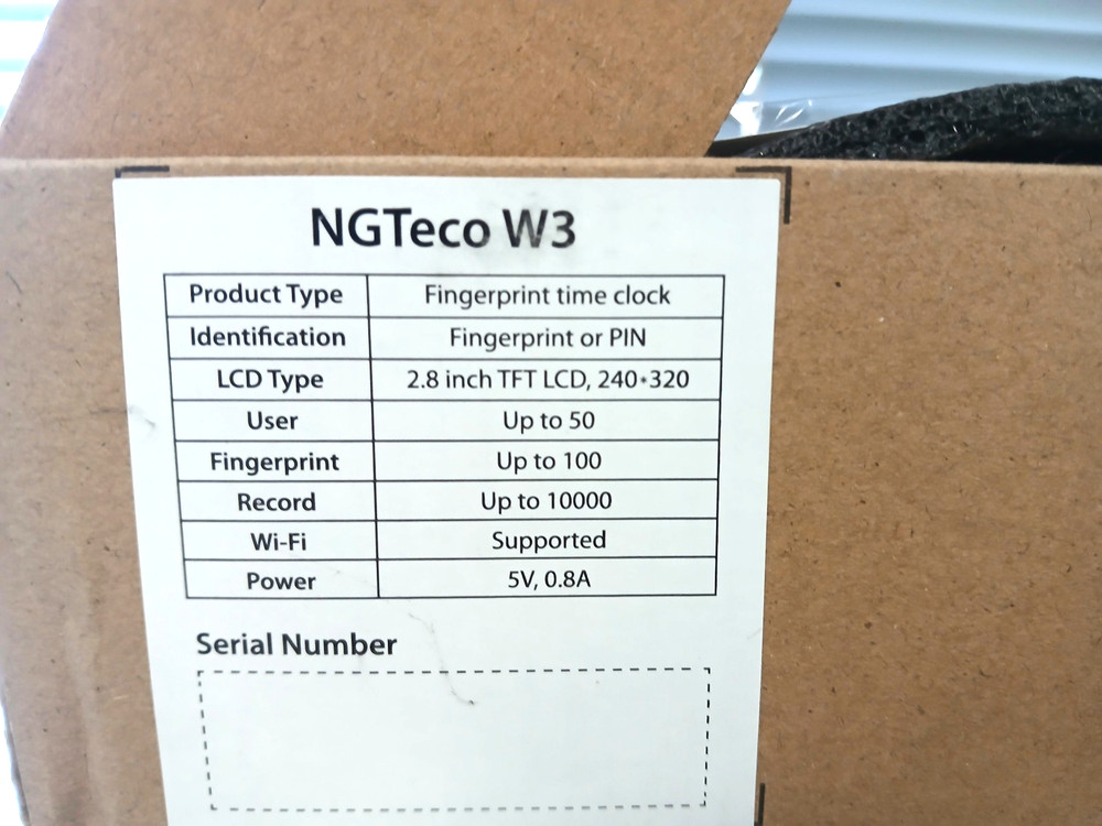 NGTECO W2 Time Clock