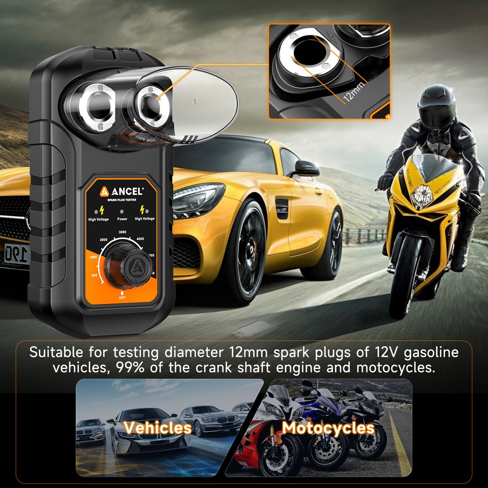 Auto Spark Plug Tester Dual Hole Diagnostic Tool Car Gasoline Ignition Analyzer