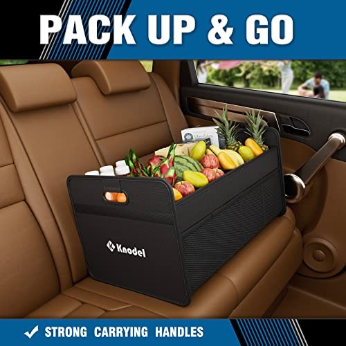 Car Trunk Organizer, Foldable Organizer for Car, Automotive Medium Black