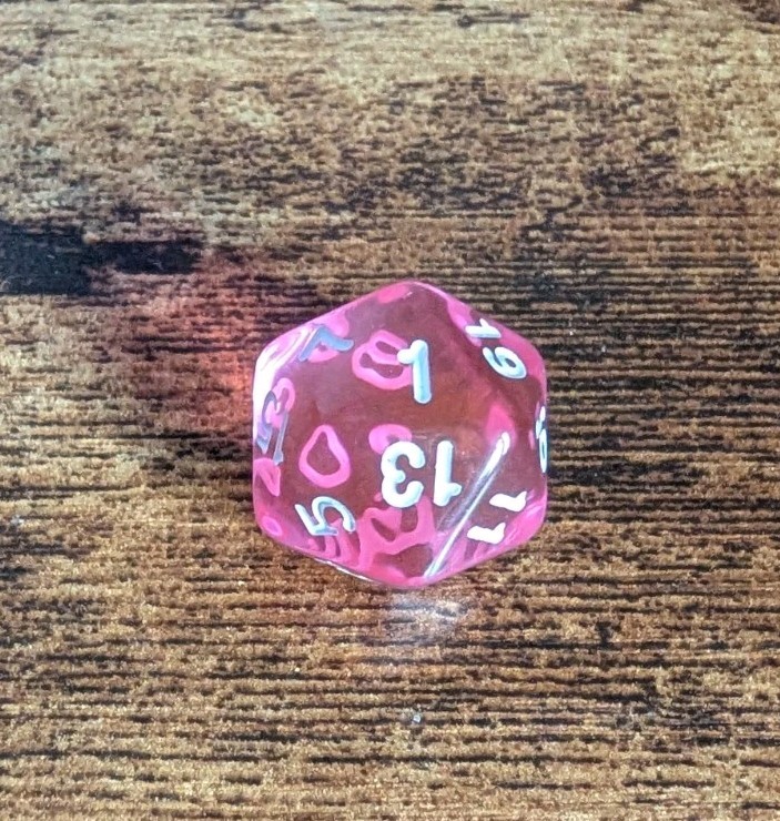 Pink Poly D&D Dice Set