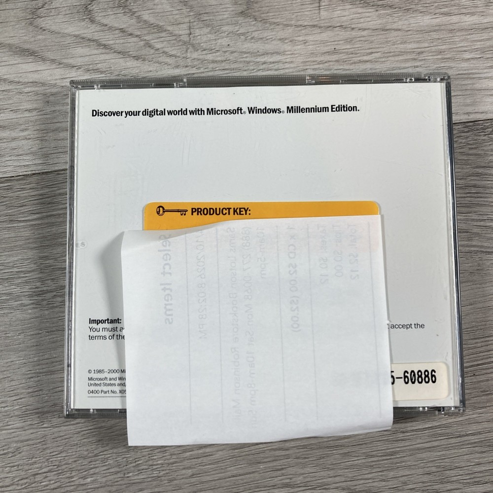 Microsoft Windows Me Millenium Edition Upgrade - Disc Only W/CD Key