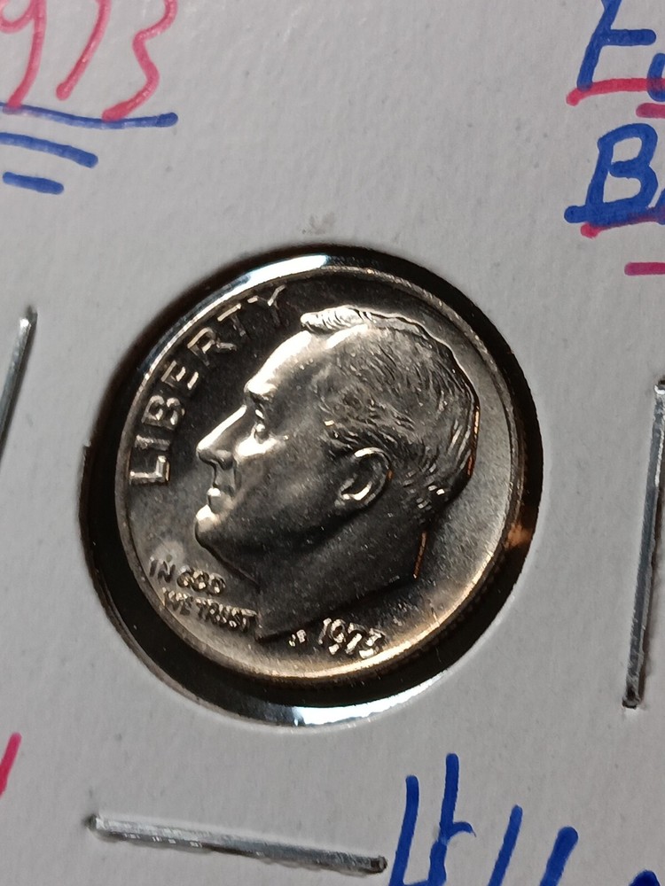 👉1973 Roosevelt Dime - BU MS CHOICE FULL BANDS A/73