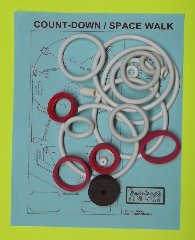 1979 Gottlieb Count Down / Space Walk Pinball Machine Rubber Ring Kit