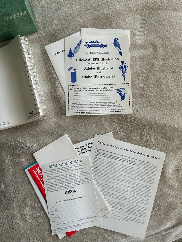 Adobe Illustrator 88. Vintage Apple Macintosh software 1987-1987 years