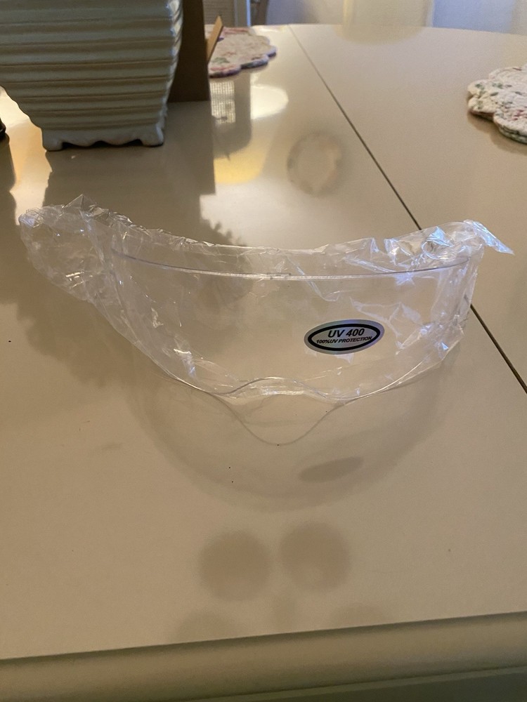 Motorcycle Helmet Visor for Face Shield 100% 400 UV Protection Windproof (Clear)