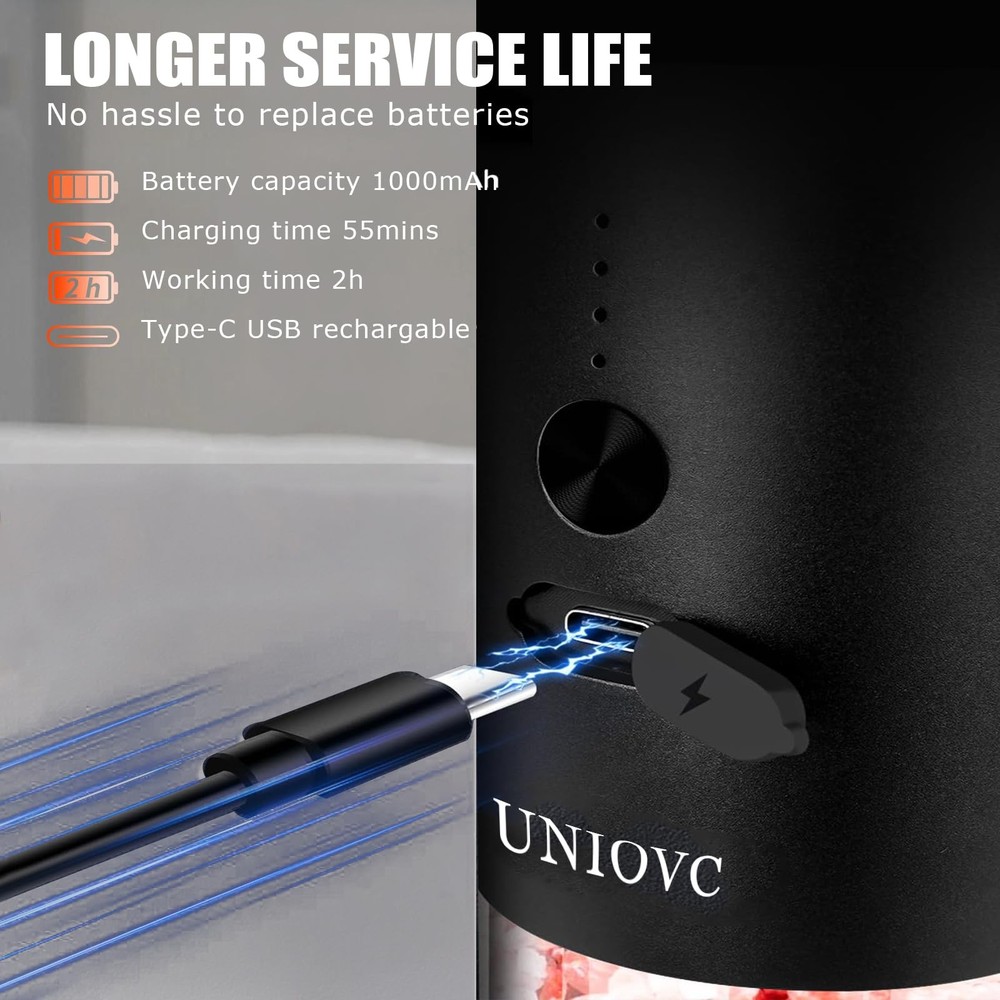 salt and Pepper Grinder Set With USB Rechargeable,Automatic Pepper Grinder wi...