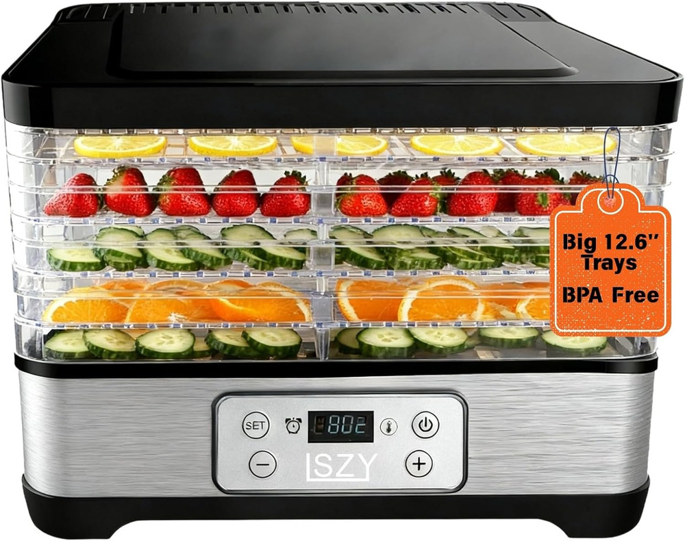 Food Dehydrator Machine-Dehydrators for Jerky Beef Fruit, 300W 158 ℉ Temperature