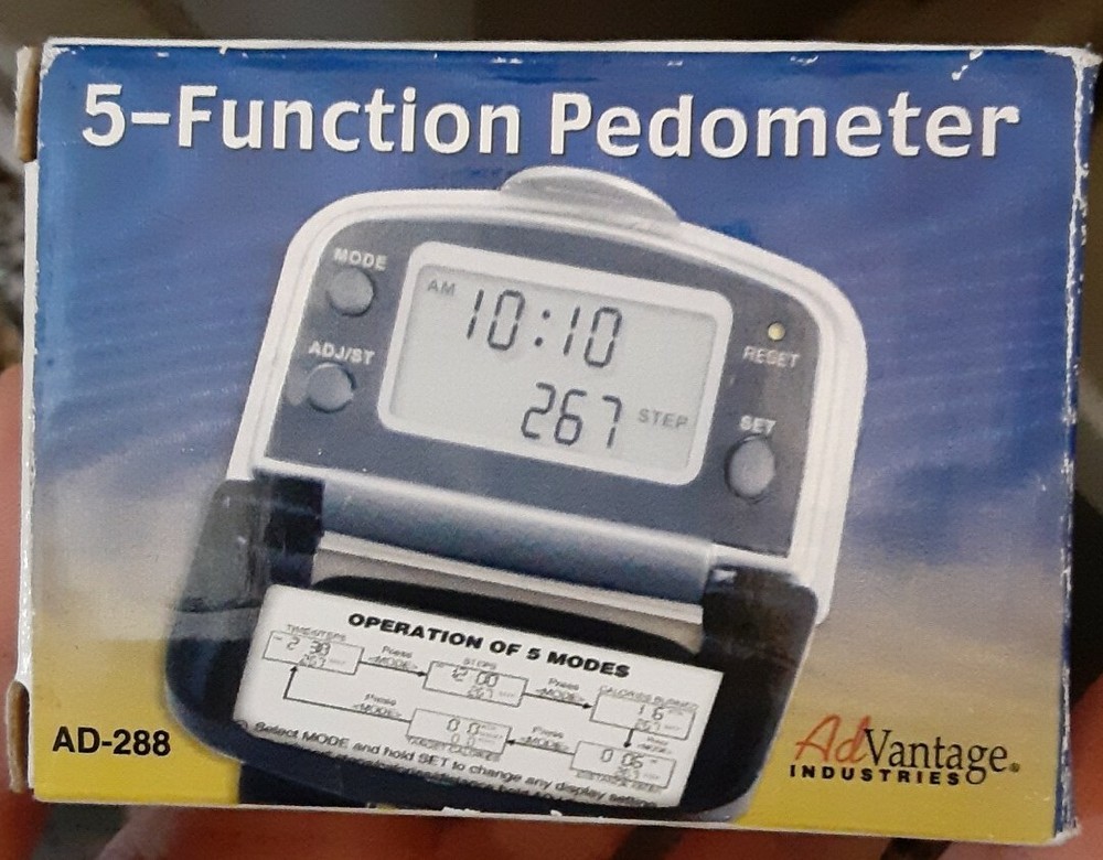 Advantage 5 Function Pedometer Ad-288 New in Box