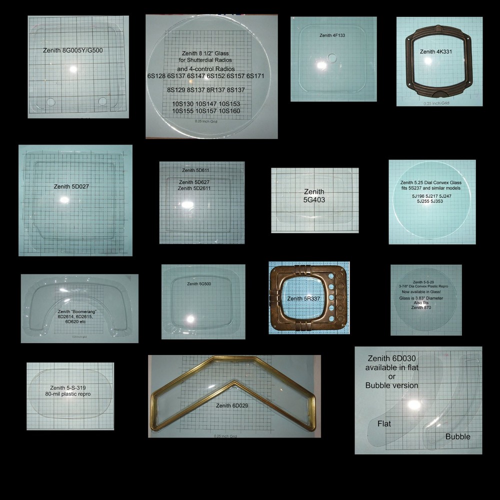 Antique Radio Dial Covers for Zenith Radios